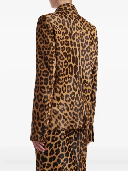 Geacă Khaite cu model leopard maro