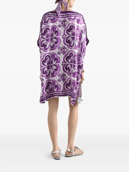 Rochie mini Dolce & Gabbana cu imagine de costum alb