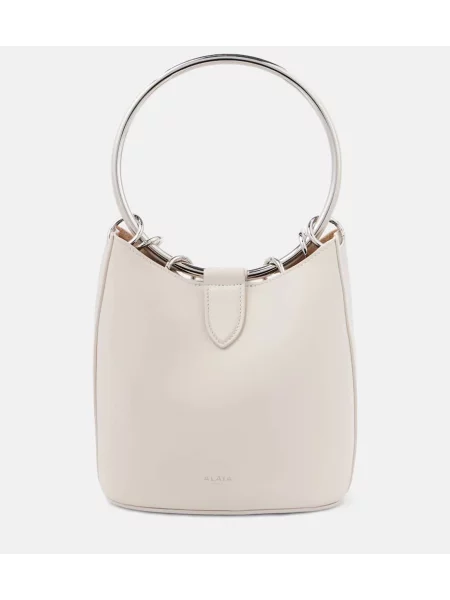 Usnjeni prstan Alaia bela