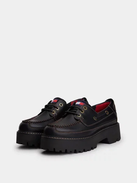 Кожаные туфли Tommy Hilfiger черные