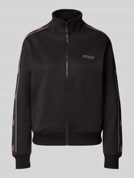 Bluza rozpinana ze stójką model ‘OCTAVIA’ Guess Activewear czarna