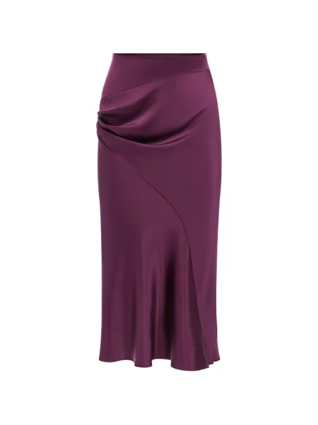 Fustă Nina Ricci asimetrică drapată violet