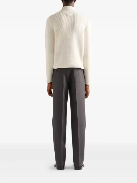 Pantaloni Prada de lână gri