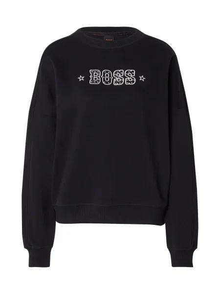 BOSS Mikina / offwhite černá