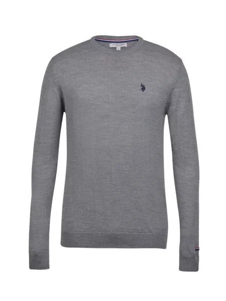 U.S. POLO ASSN. Pulover UMKent bleumarin / amestecat gri