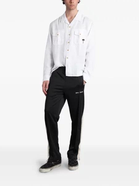 Cămașă Palm Angels cu broderie alb