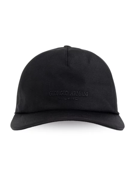 Czapka z daszkiem Giorgio Armani z logo czarna