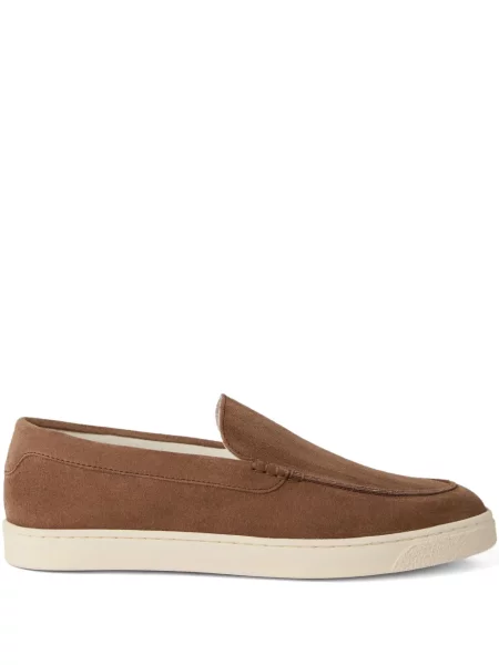 Pantofi loafer Brunello Cucinelli din piele de căprioară maro