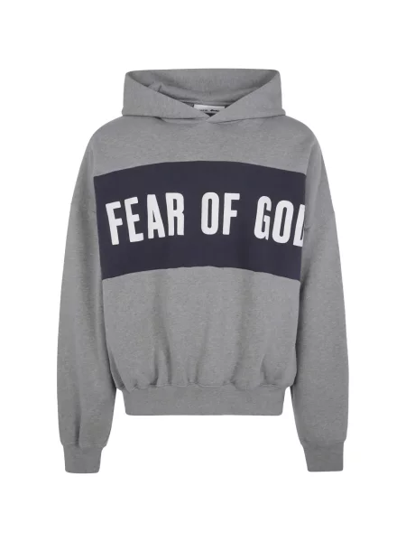 Decupat hanorac cu glugă Fear Of God Essentials gri