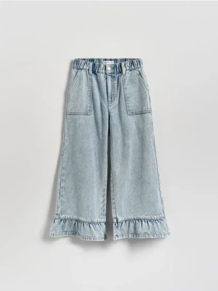 Reserved Джинси super wide leg синій