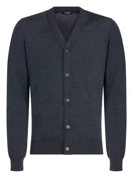 Cardigan Franzese Collection cu decolteu în V gri