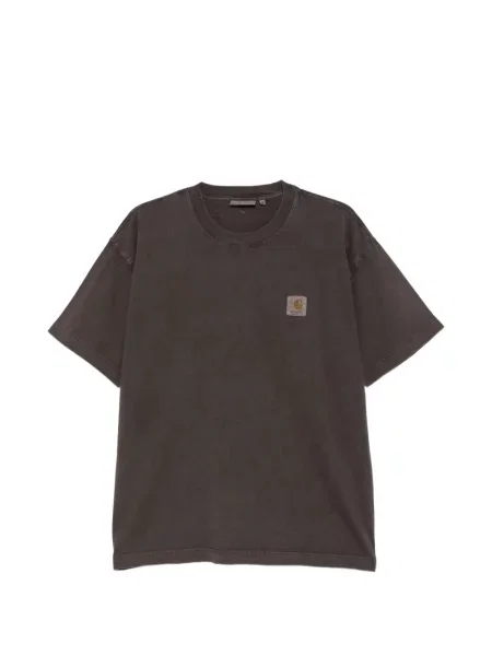 Tricou Carhartt Wip cu autograf maro
