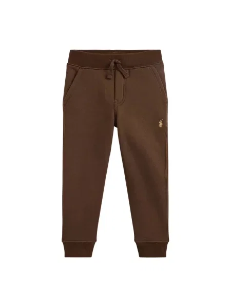 Spodnie Polo Ralph Lauren z logo brązowe