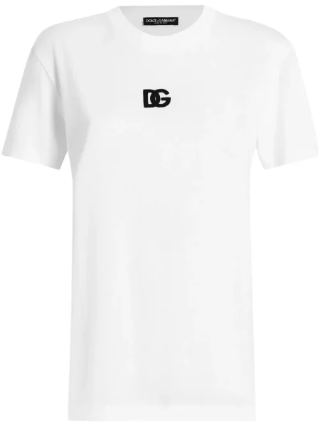 Tricou Dolce & Gabbana cu broderie alb