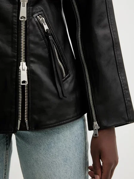 Кожаная куртка Allsaints черная