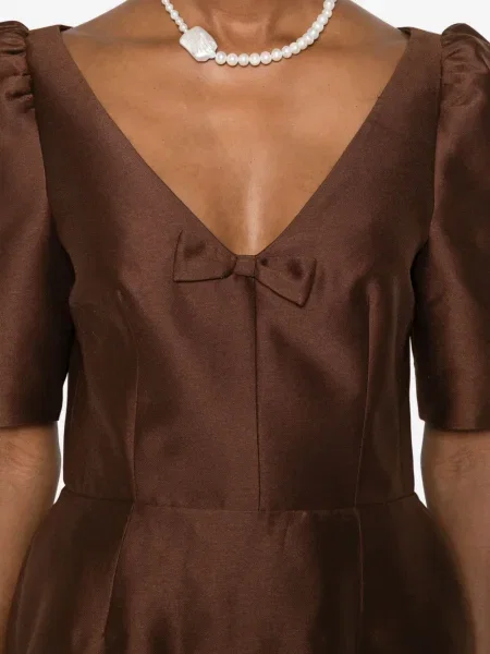 Rochie Shushu/tong cu funde de costum maro