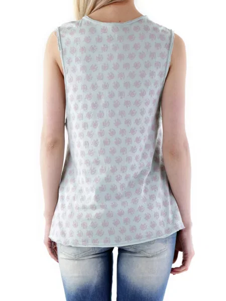 Top 525 fără mâneci turcoaz