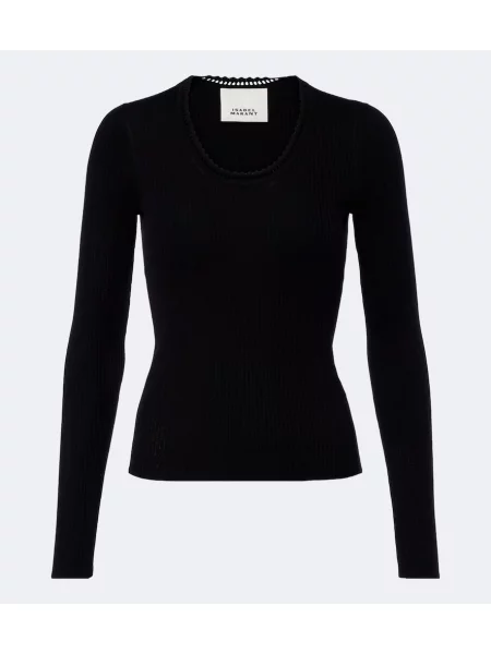 Pulover Isabel Marant de mătase negru
