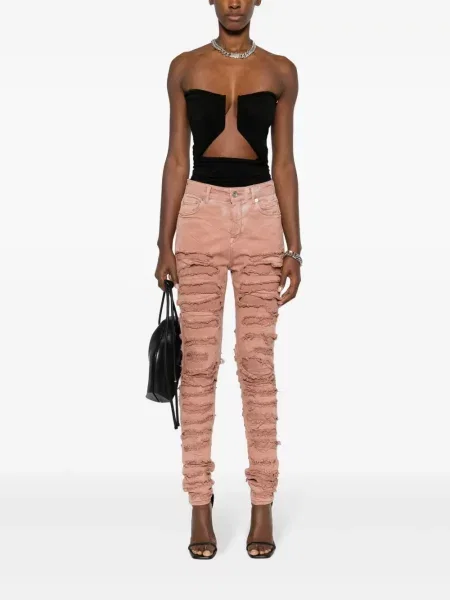 Liesas skinny fit džinsai Rick Owens Drkshdw rožinė