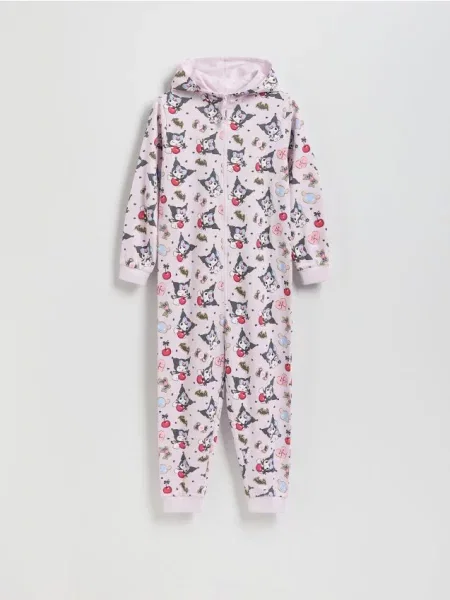 Reserved Піжама-комбінезон з капюшоном Kuromi лавандовий 