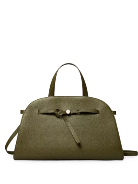 Geantă shopper Tory Burch din piele verde