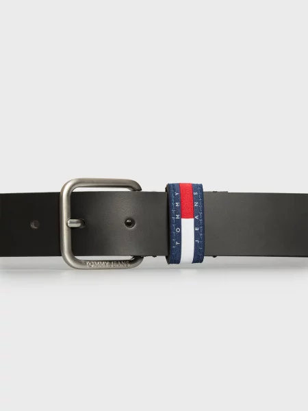 Кожаный ремень Tommy Jeans черный