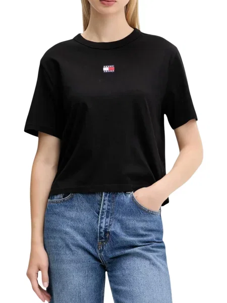 Koszulka Tommy Hilfiger Jeans czarna