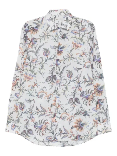 Cămașă Etro cu model floral albastru