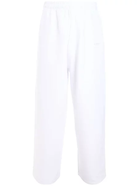 Pantaloni de trening Vetements cu broderie alb