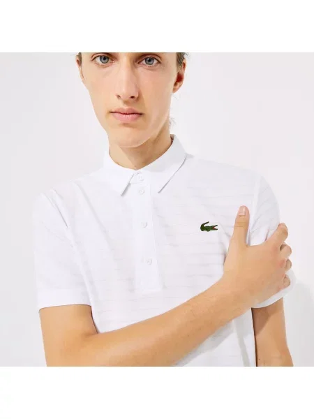 Lacoste Koszulka Polo Sport W Paski biała