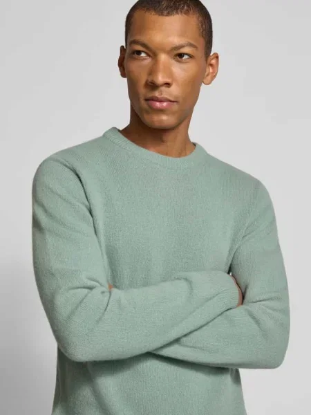 Sweter z dzianiny z okrągłym dekoltem model KARL' Casual Friday