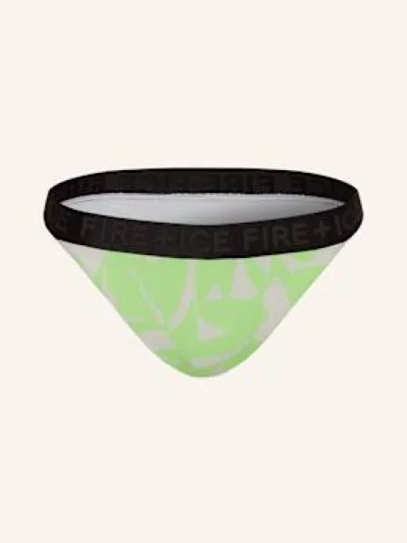 Fire+Ice Basic Bikinové Kalhotky neonově zelená bílá