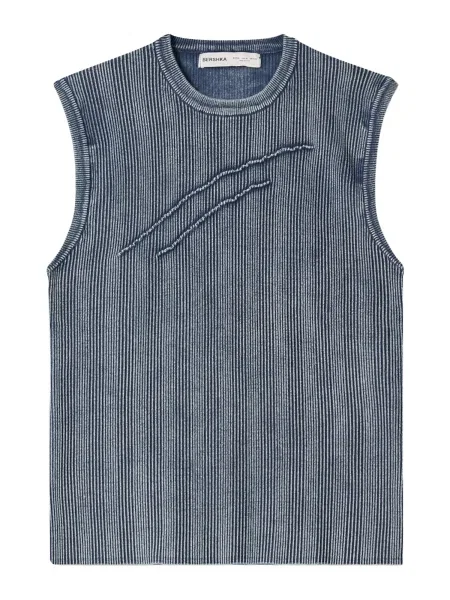 Bershka Majica marine bela