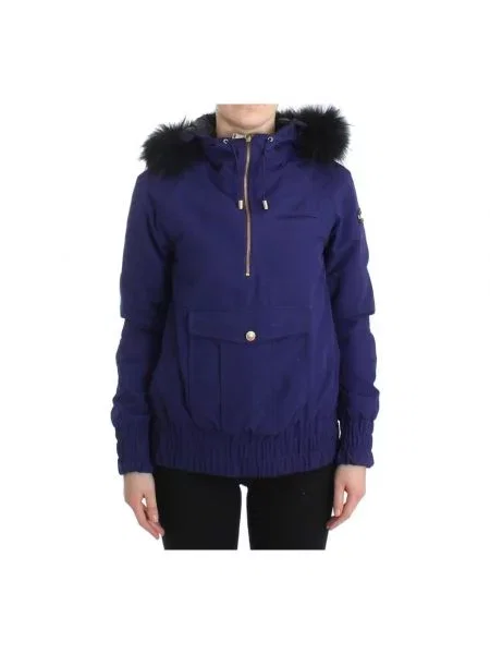 Anorak Gianfranco Ferre z kapturem niebieska