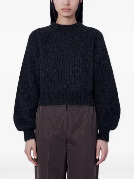 Pulover Max Mara cu decolteu rotund gri