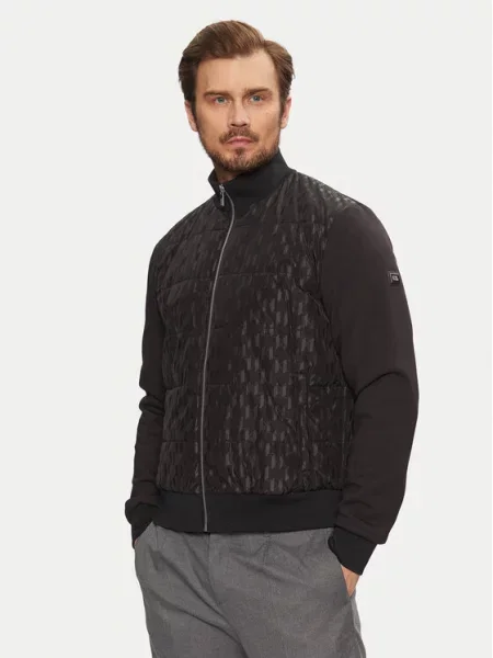 Prehodna jakna KARL LAGERFELD črna