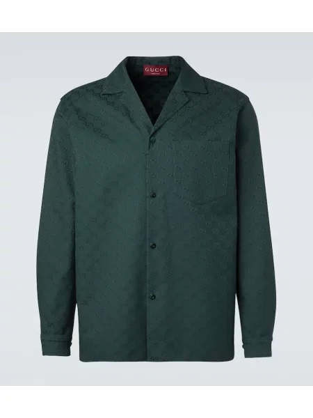 Platno košulja Gucci zelena