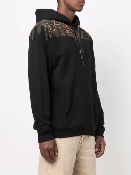 Maskáčová mikina s kapucí Marcelo Burlon County Of Milan s potiskem černá