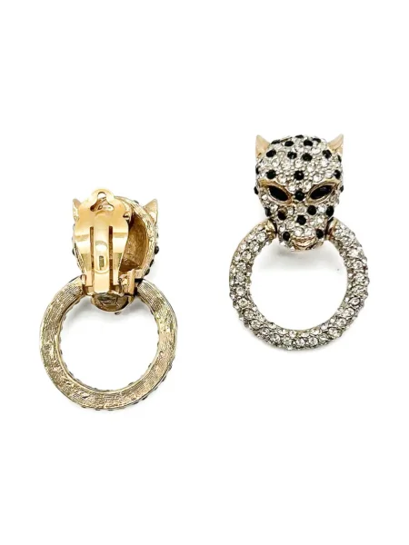 Обеци Jennifer Gibson Jewellery с кристали златисто