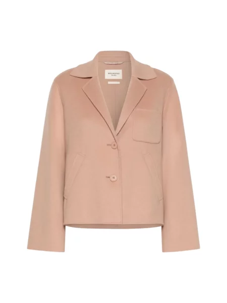 Marynarka Weekend Max Mara wełniana różowa