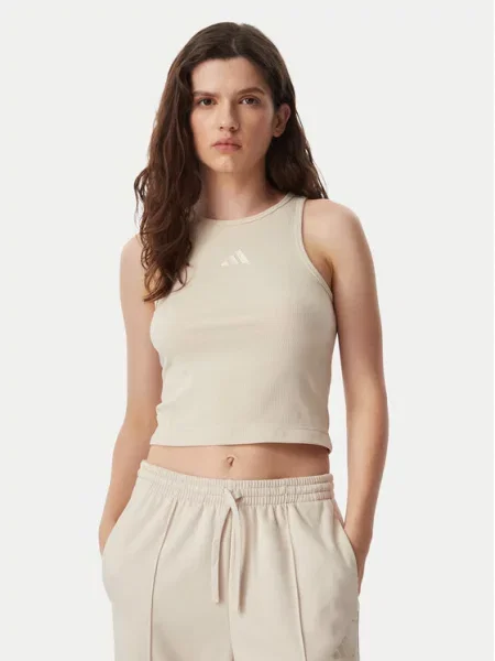 Adidas Top Kit Small Logo Rib Tank Crem