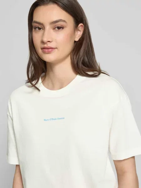 Męski t-shirt o kroju regular fit z czystej bawełny Marc O'polo Denim biała