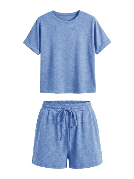 Imily Bela Costum cu pantaloni azur