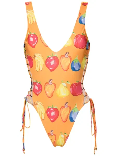 Costum de baie Amir Slama cu imagine portocaliu