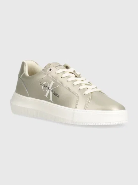 Маратонки Calvin Klein Jeans CHUNKY CUPSOLE LACEUP LTH ML MTL сребристо златисто