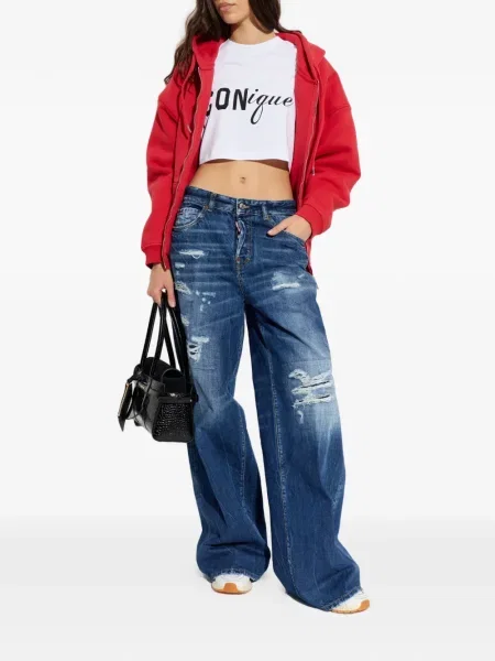 Hanorac cu glugă Dsquared2 roșu