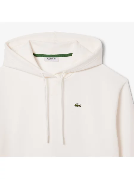 Lacoste Bluza Polarowa Z Kapturem I Oversize biała