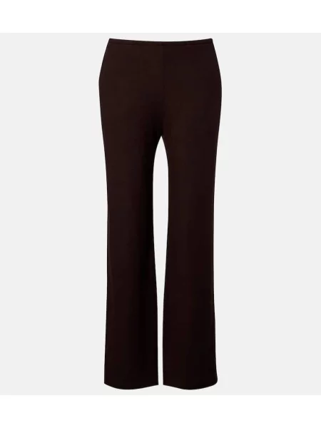 Pantaloni Leset din jerseu maro