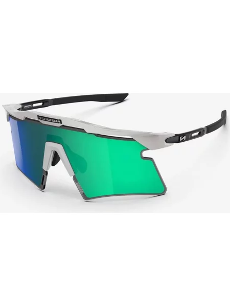 Okulary Scicon Aeroshade Titanium mat z soczewkami lustrzanymi zielony biały