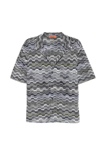 Gulerat cămașă Missoni tricotate gri